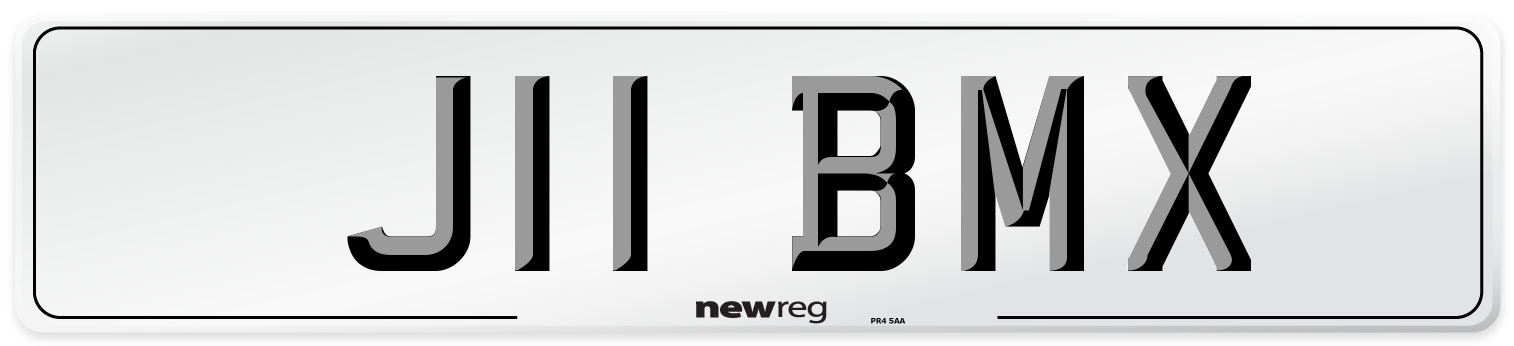 J11 BMX Number Plate from New Reg